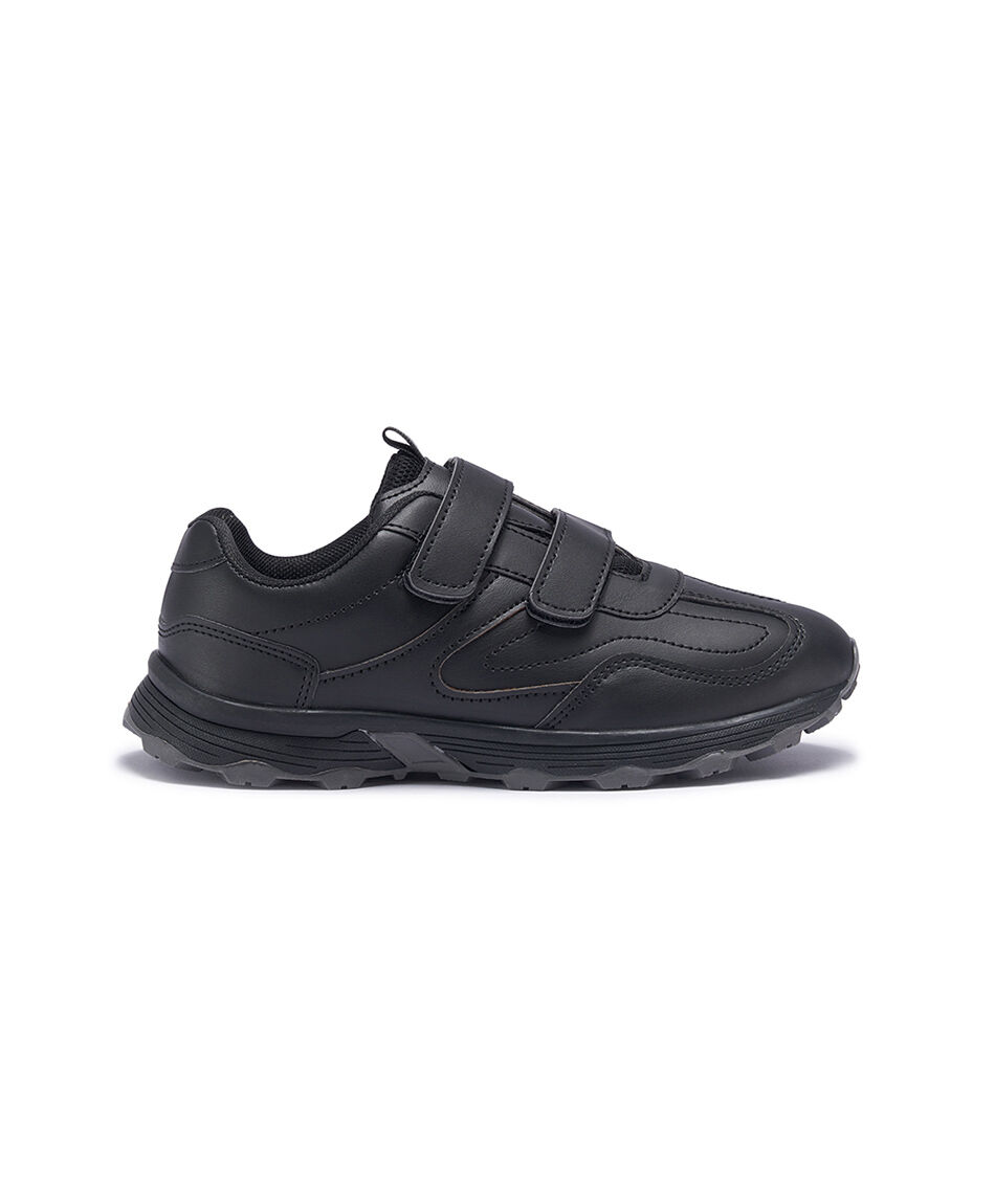 Zapatilla escolar (26 a 34) doble velcro negro
