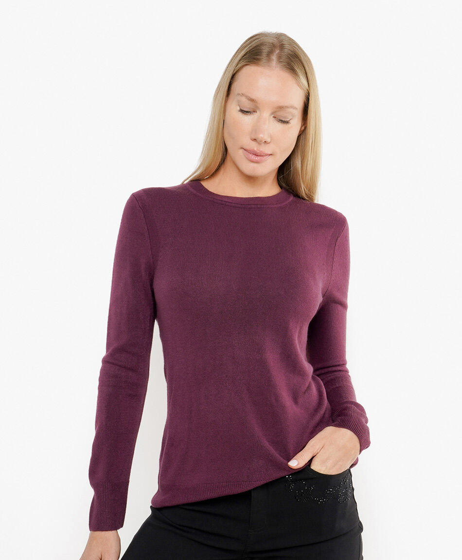 Sweater mujer liso b&aacute;sico