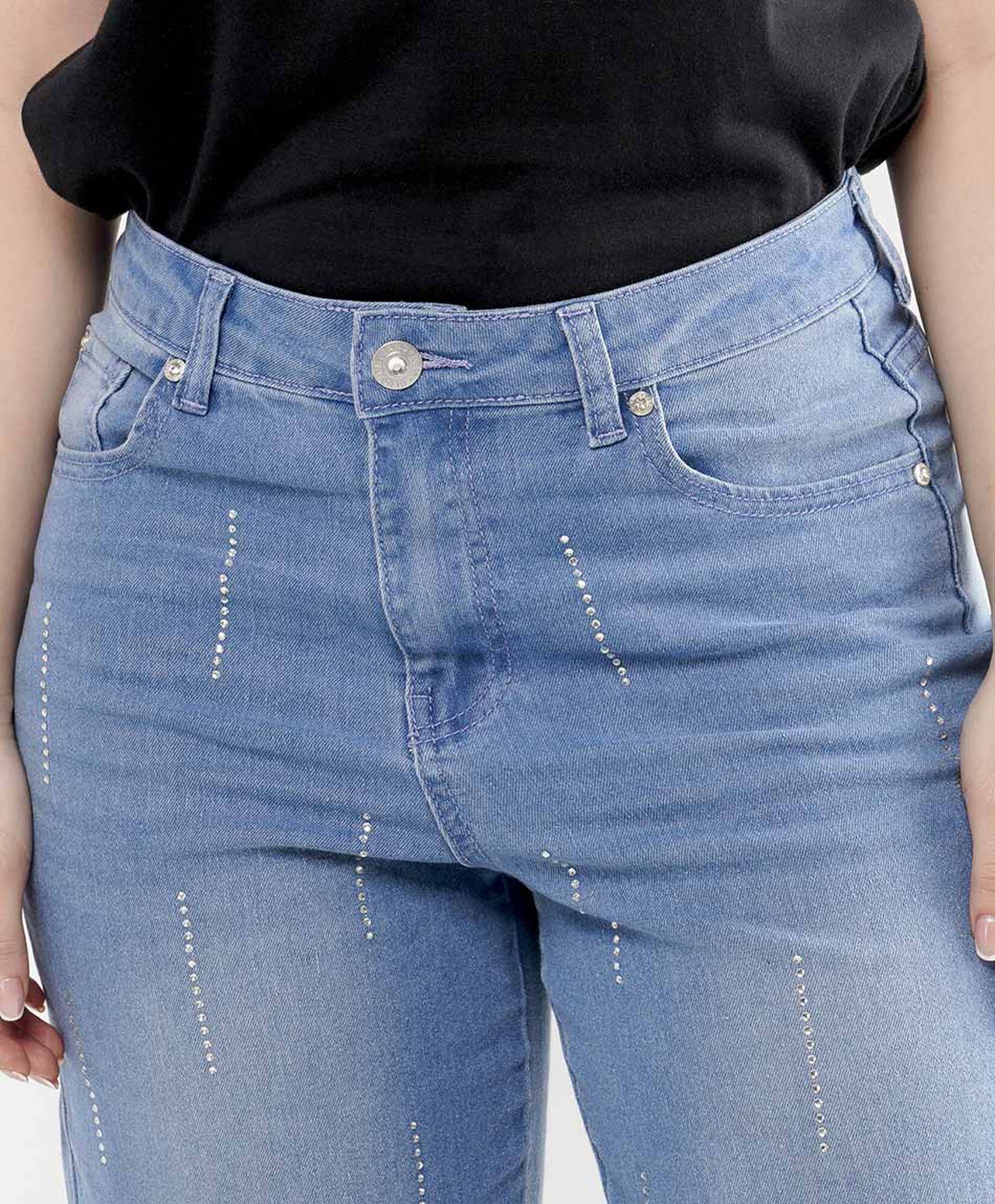 Jeans mujer brillos wide Jeans mujer brillos wide