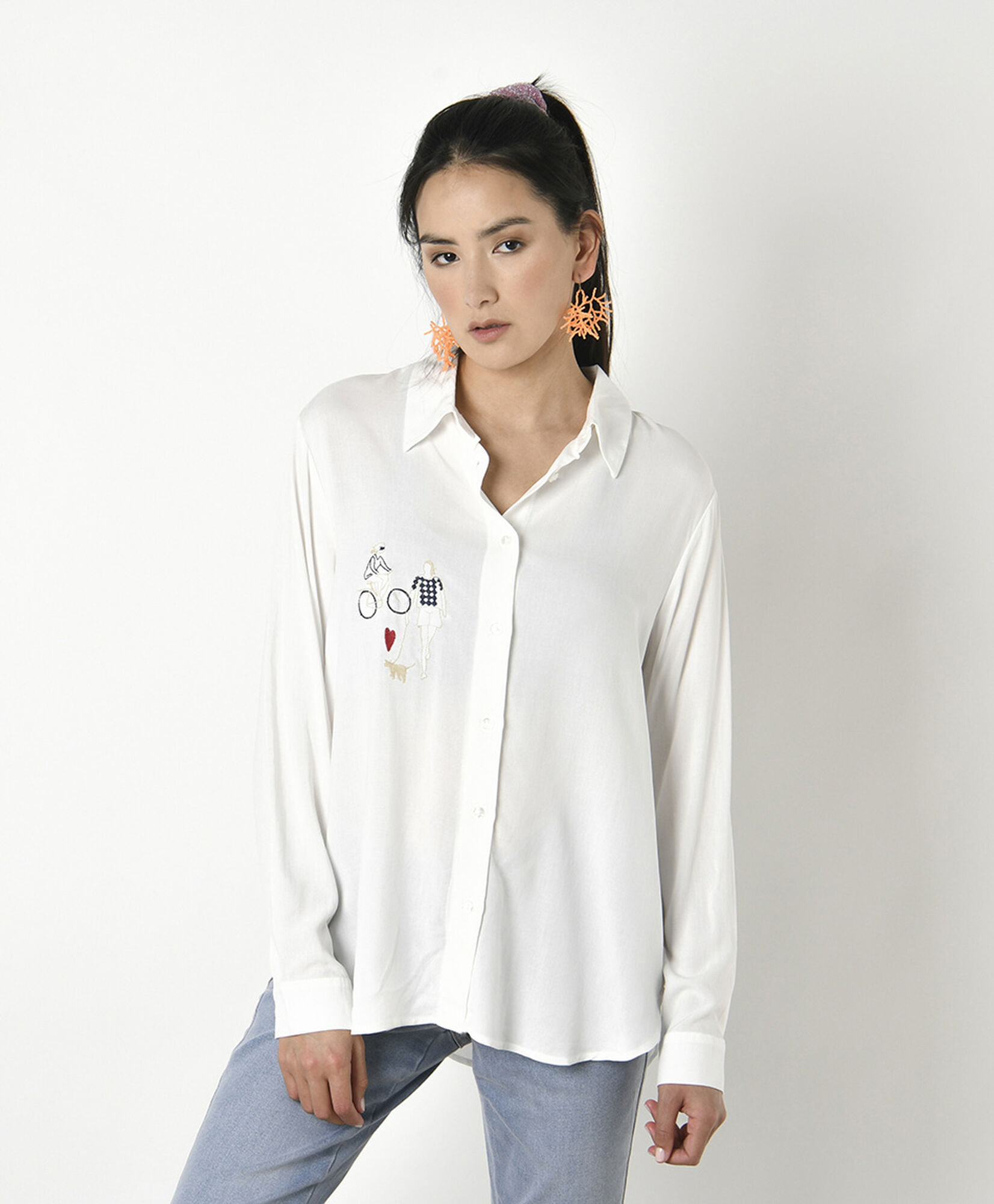 Blusa mujer overzise bordado Blusa mujer overzise bordado