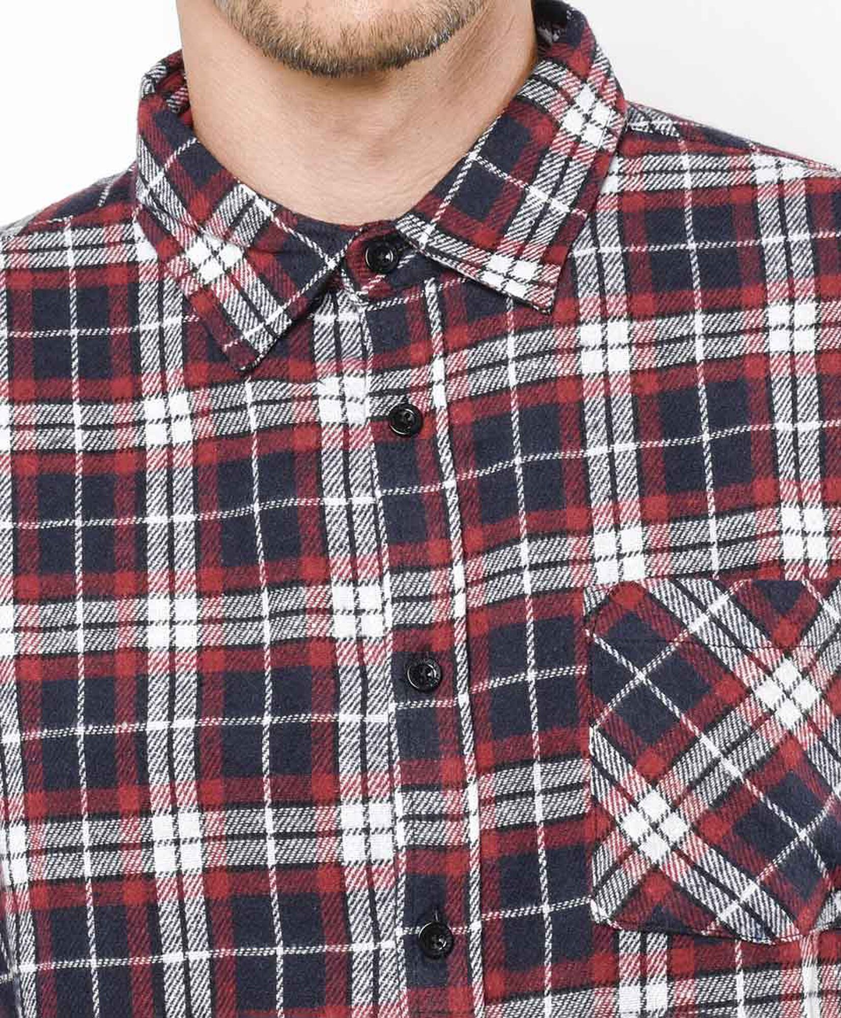 Camisa hombre franela roja y azul Camisa hombre franela roja y azul