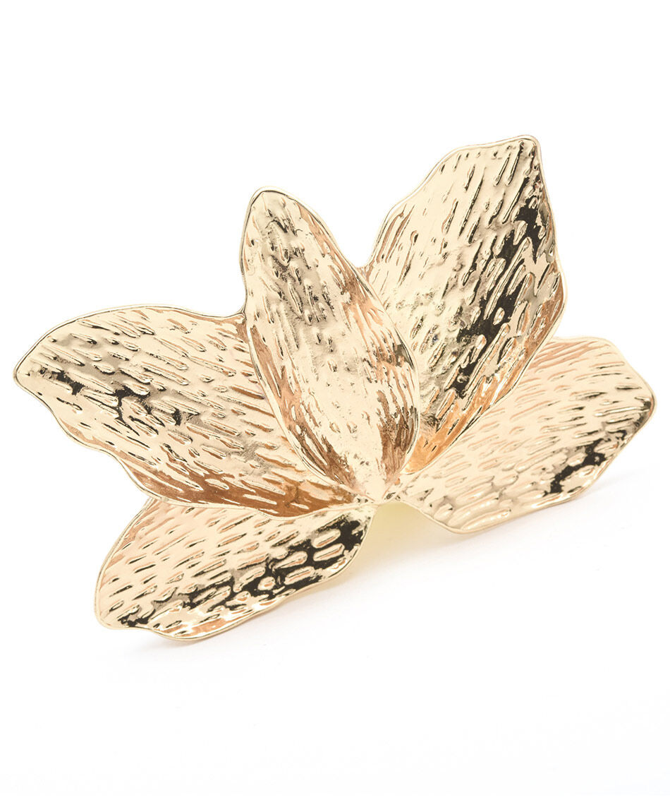 Aros mujer dorados flor de loto