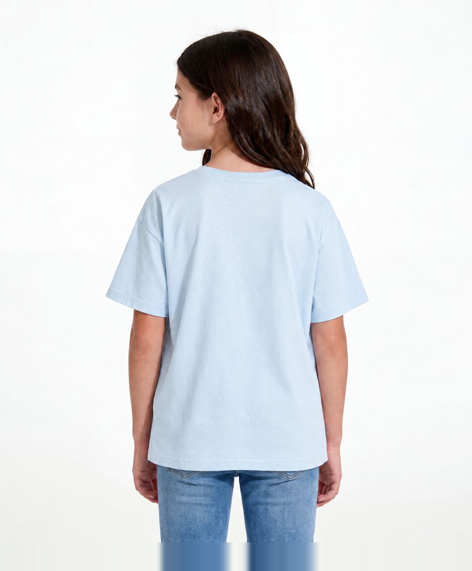 Polera ni&ntilde;a oversize berry