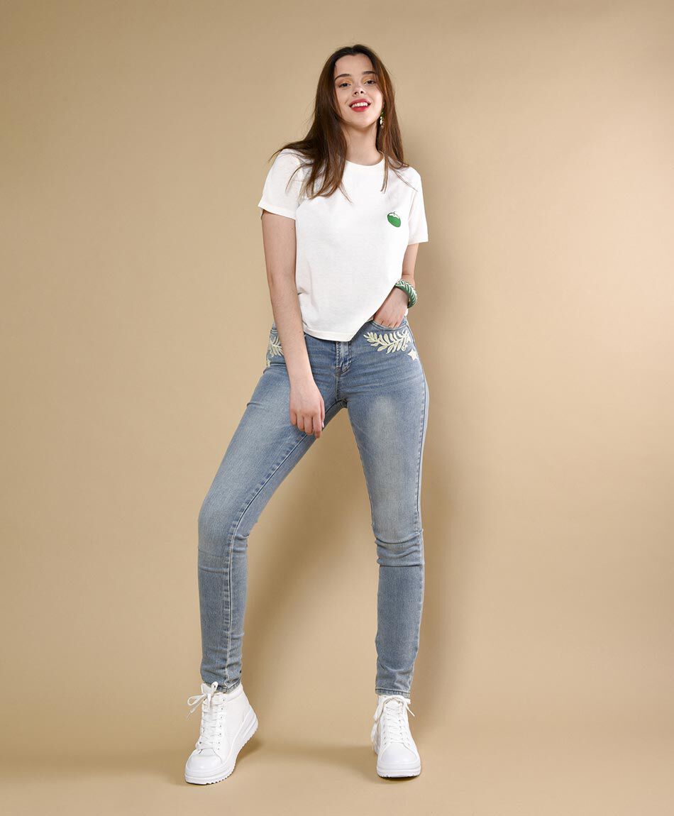 Jeans tiro alto skinny fit