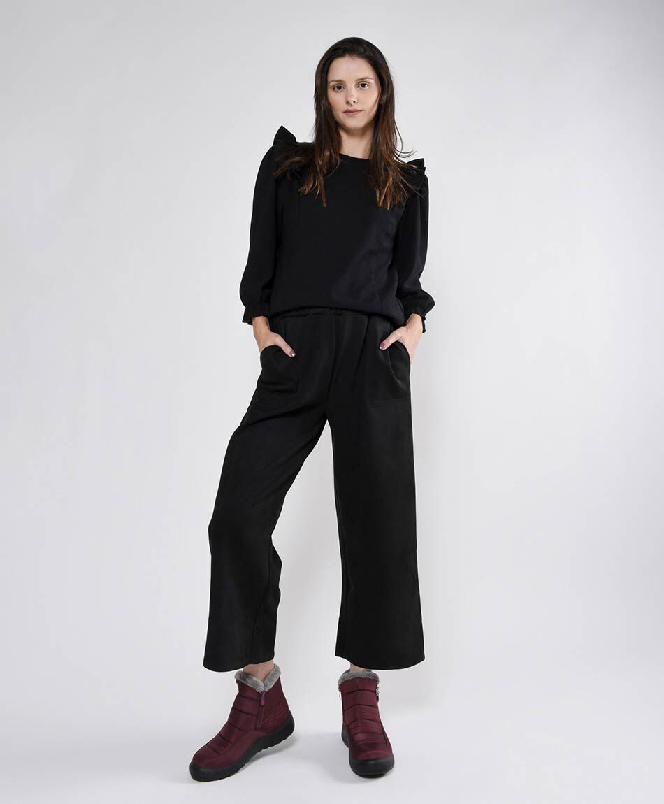 Pantal&oacute;n mujer liso wide