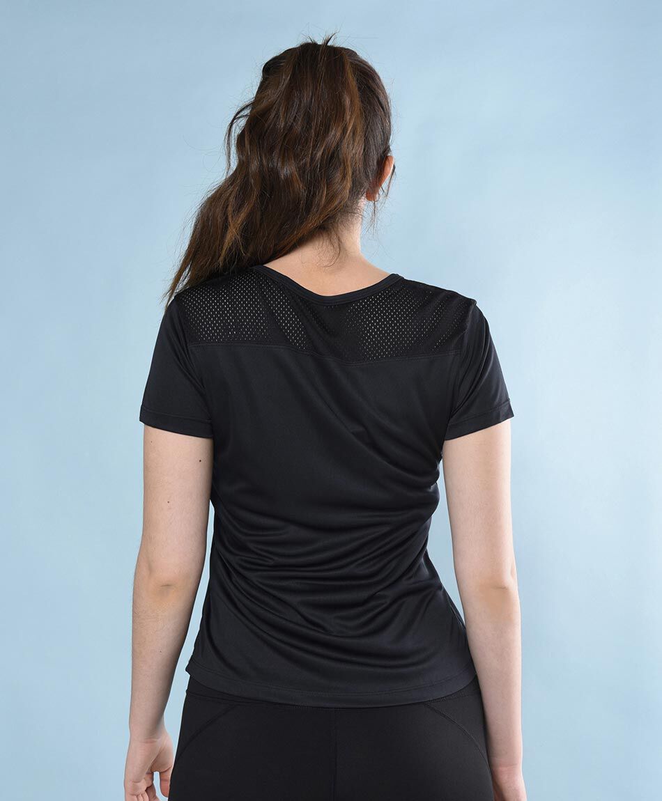 Polera deportiva manga corta cuello redondo