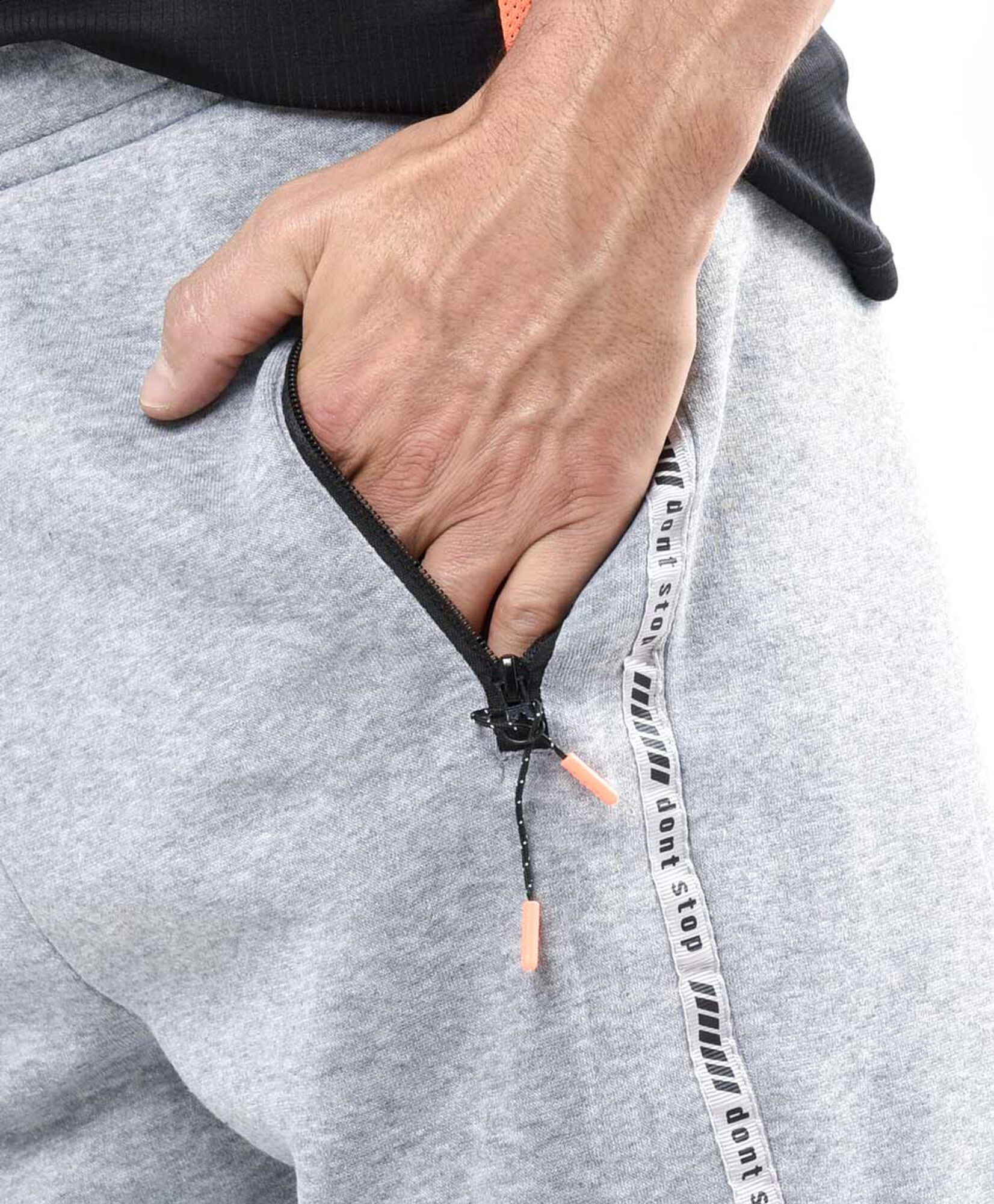 Pantalón deportivo hombre gris cierres Pantalón deportivo hombre gris cierres