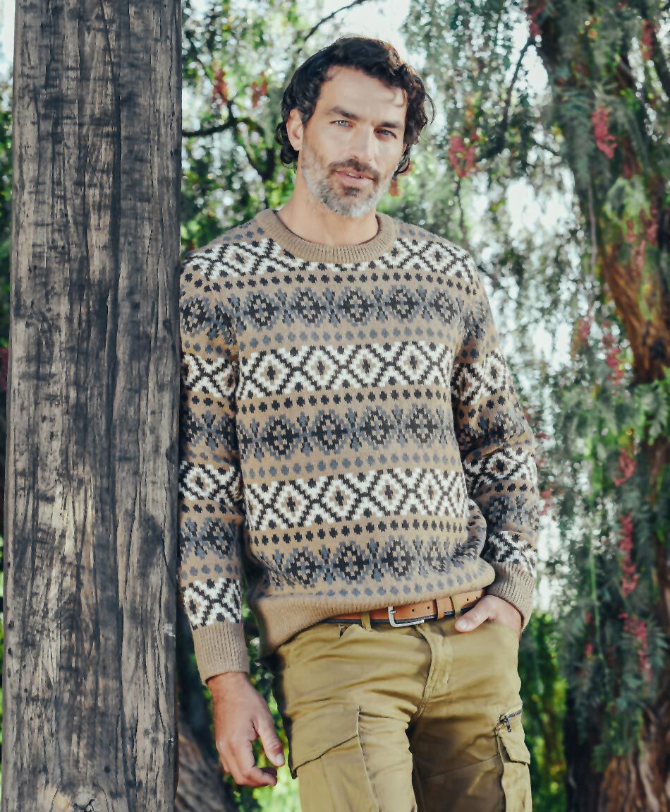Sweater hombre jacquard abstract
