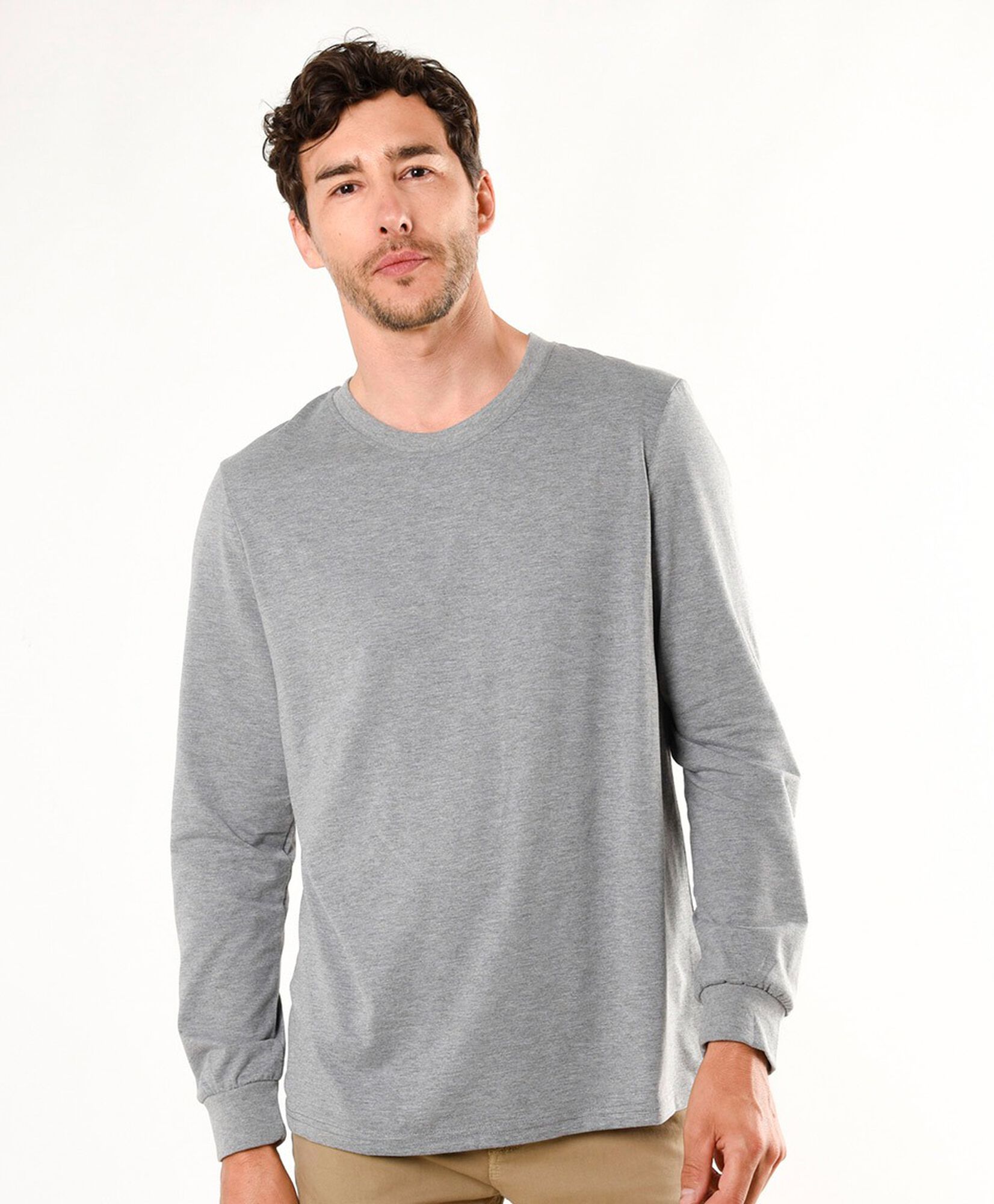 Polera hombre lisa manga larga Polera hombre lisa manga larga