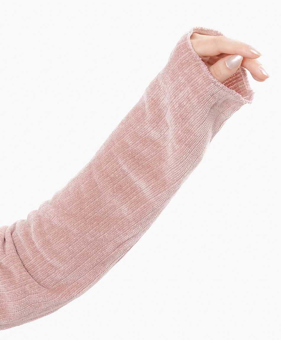 Sweater mujer chenille pink