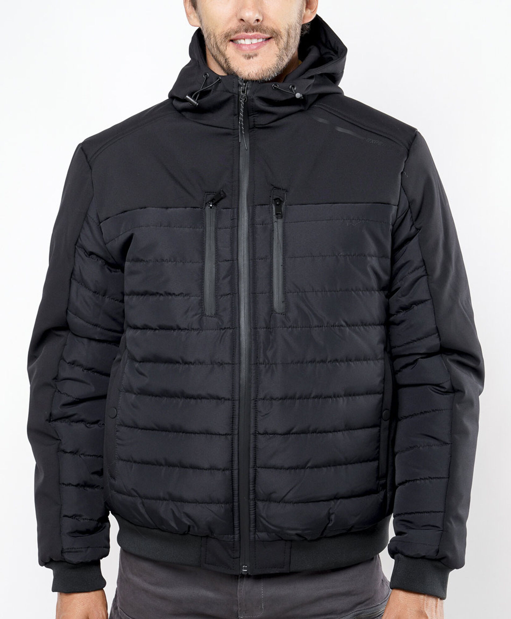 Chaqueta hombre mix acolchada Chaqueta hombre mix acolchada
