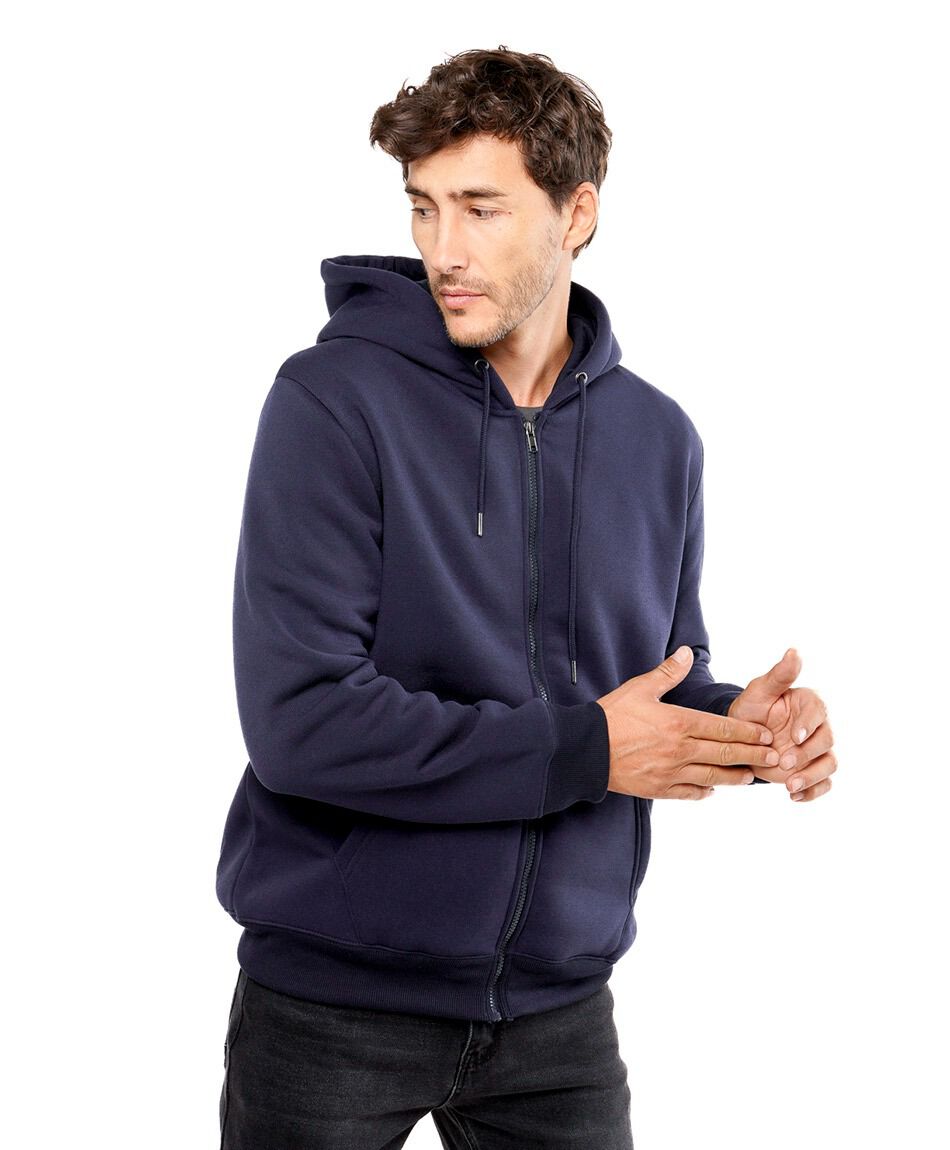 Poler&oacute;n hombre cierre entero bolsillos