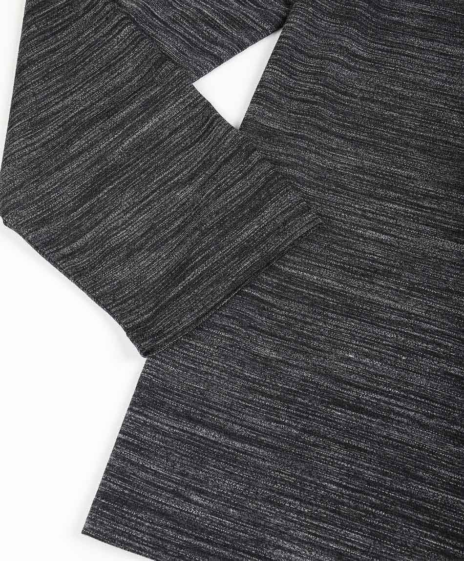 Polera hombre botones jaspeada