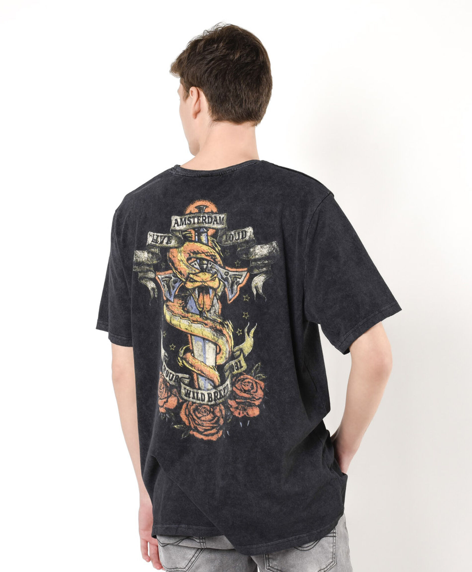 Polera hombre doble estampado espada Polera hombre doble estampado espada