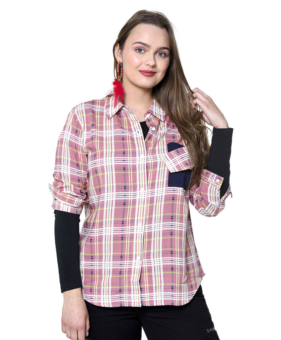 Blusa lino escoces