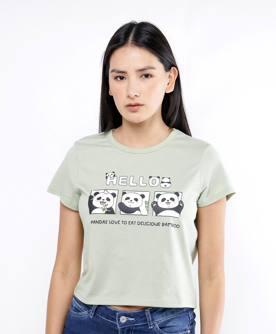Polera mujer pandas