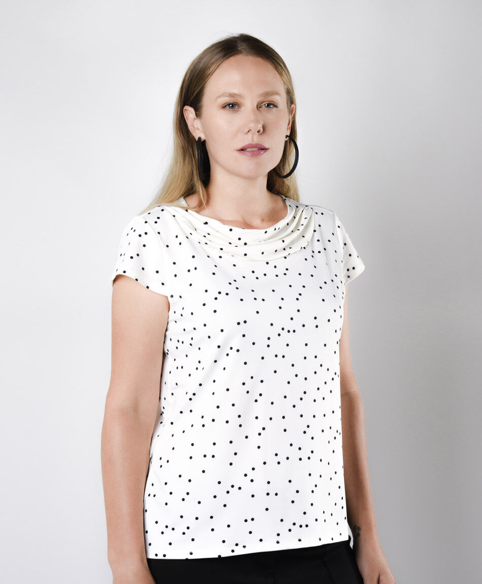Polera mujer puntitos