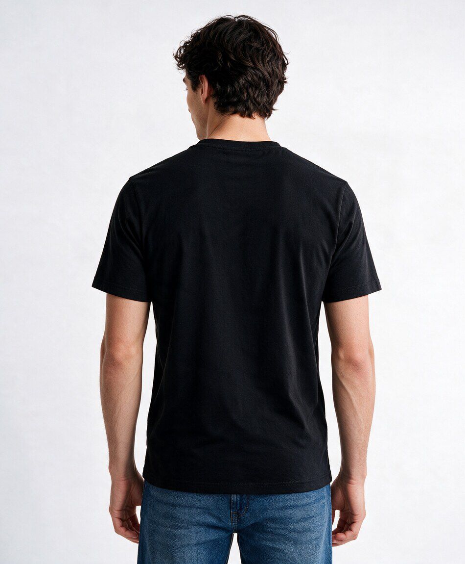 Polera hombre lisa logo