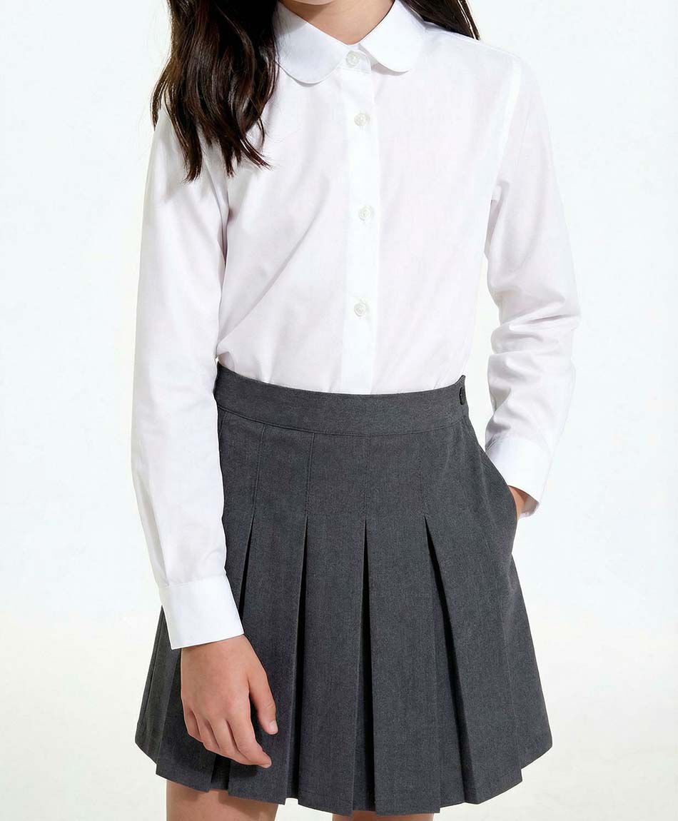Blusa escolar lisa blanca
