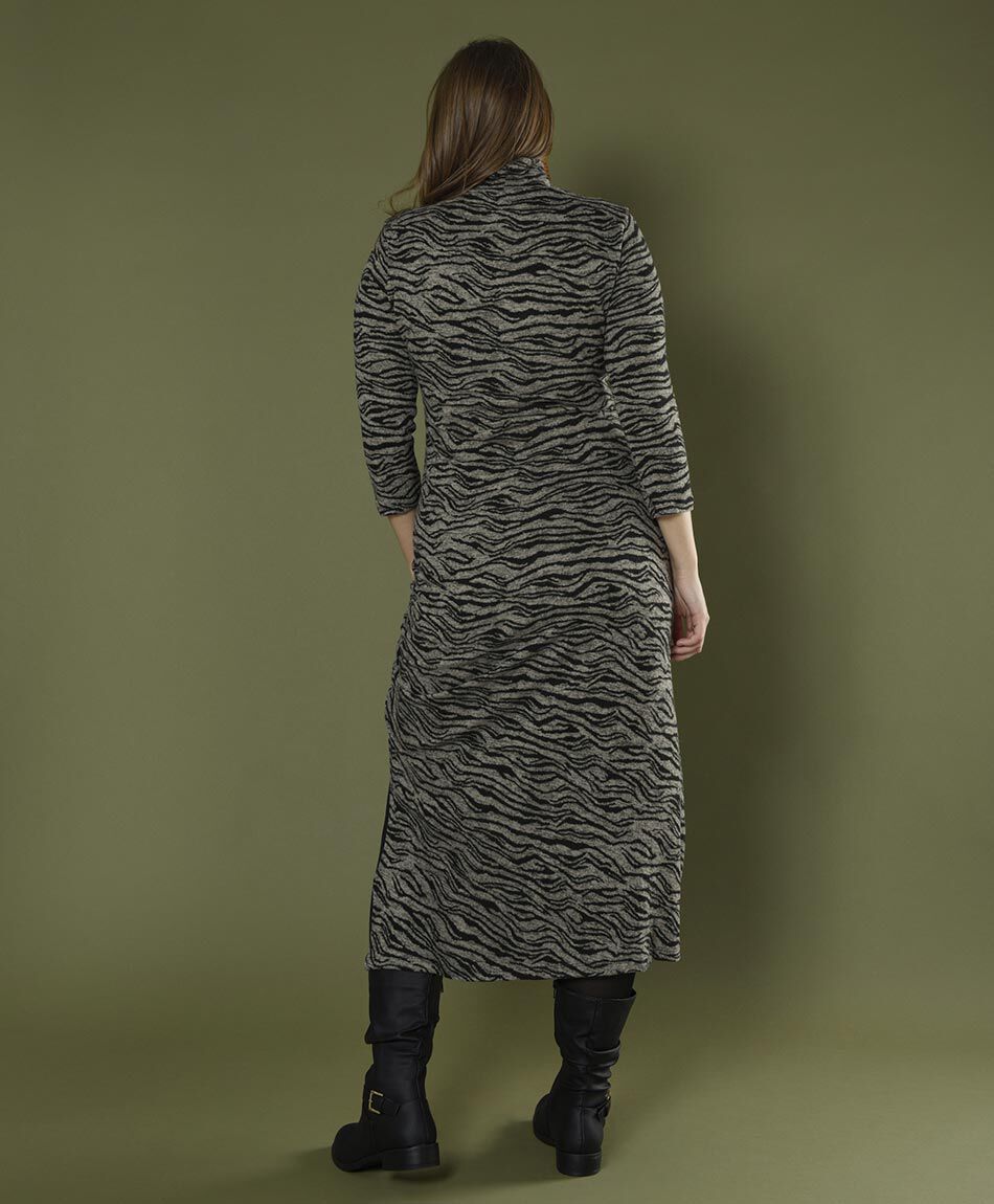 Vestido lanoso cebra