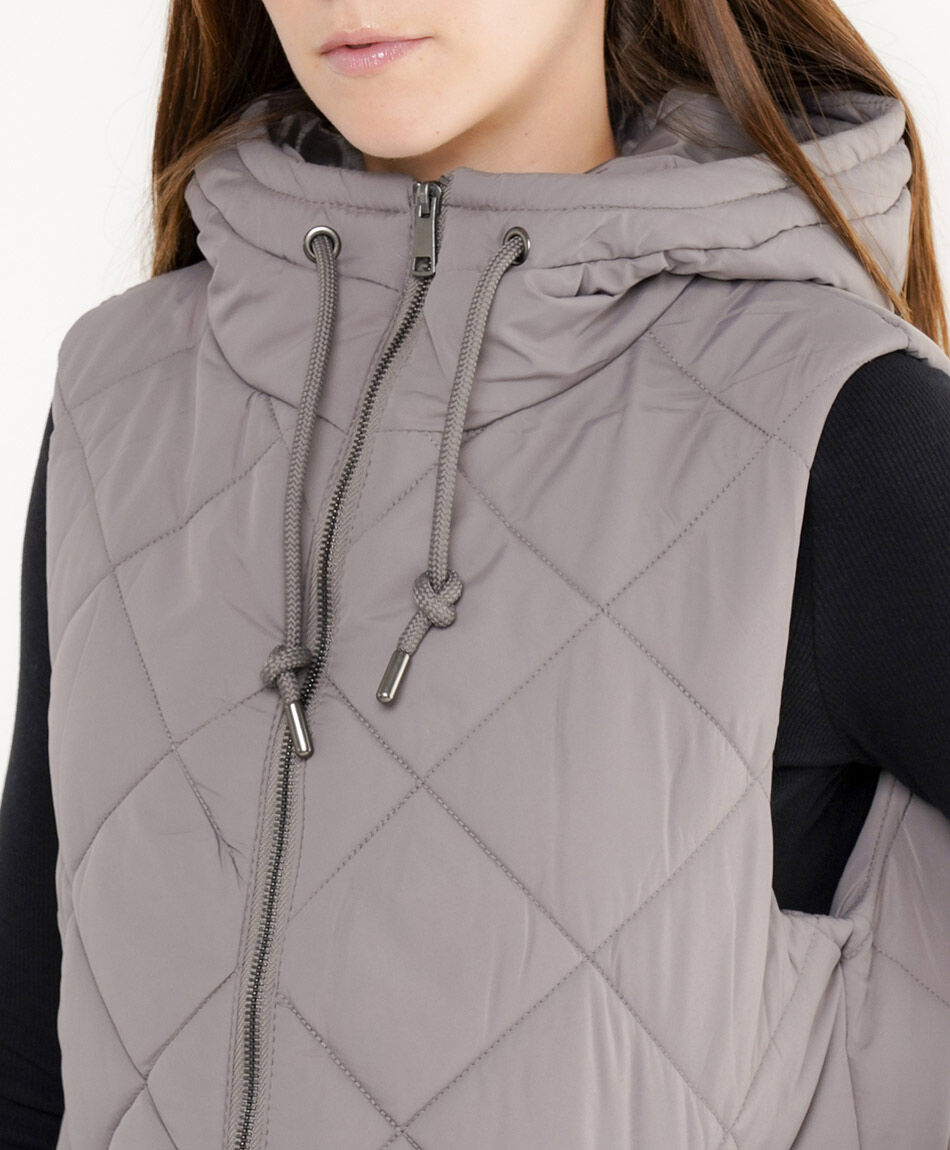 Parka mujer larga sin mangas