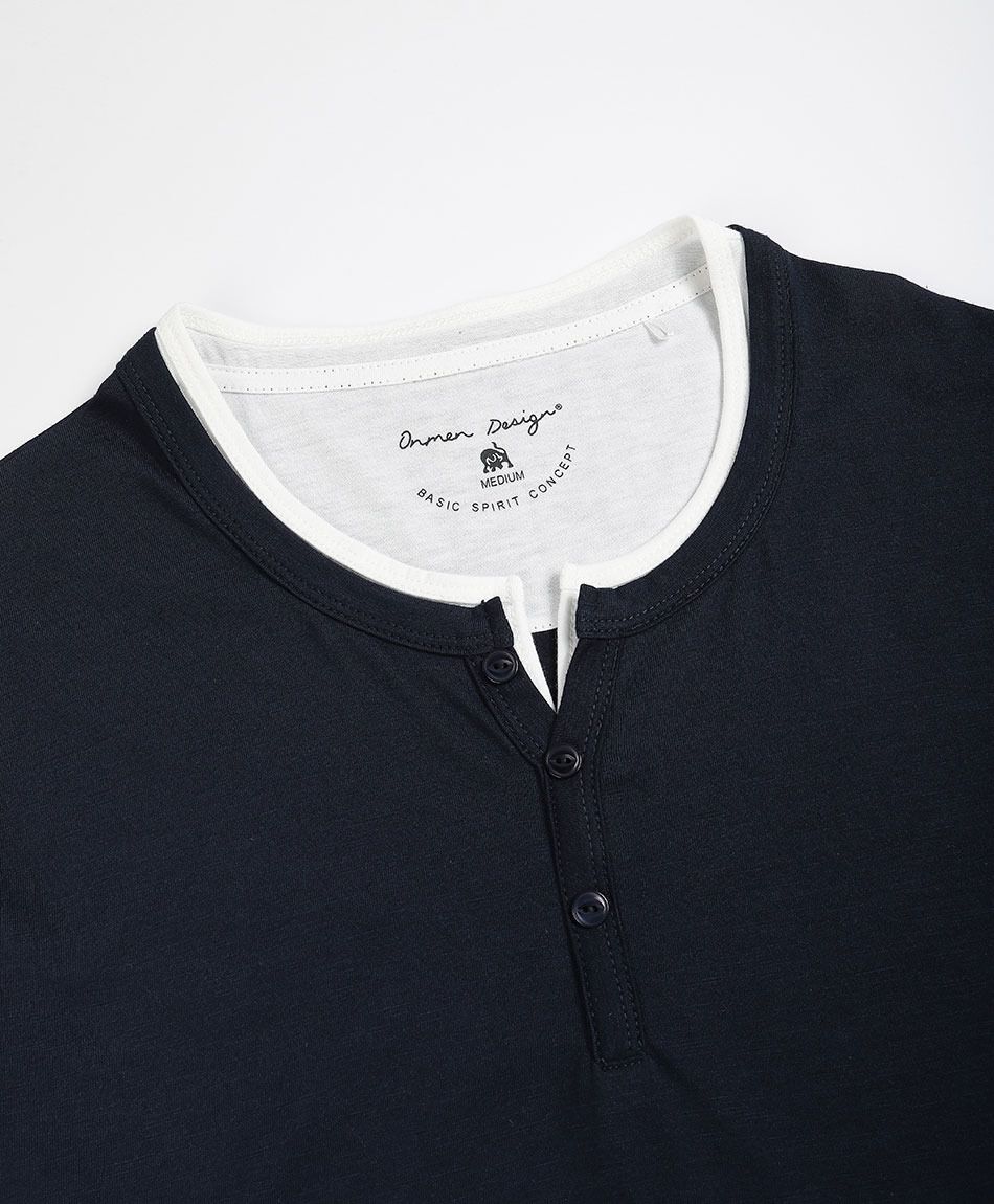 Polera hombre cuello 3 botones