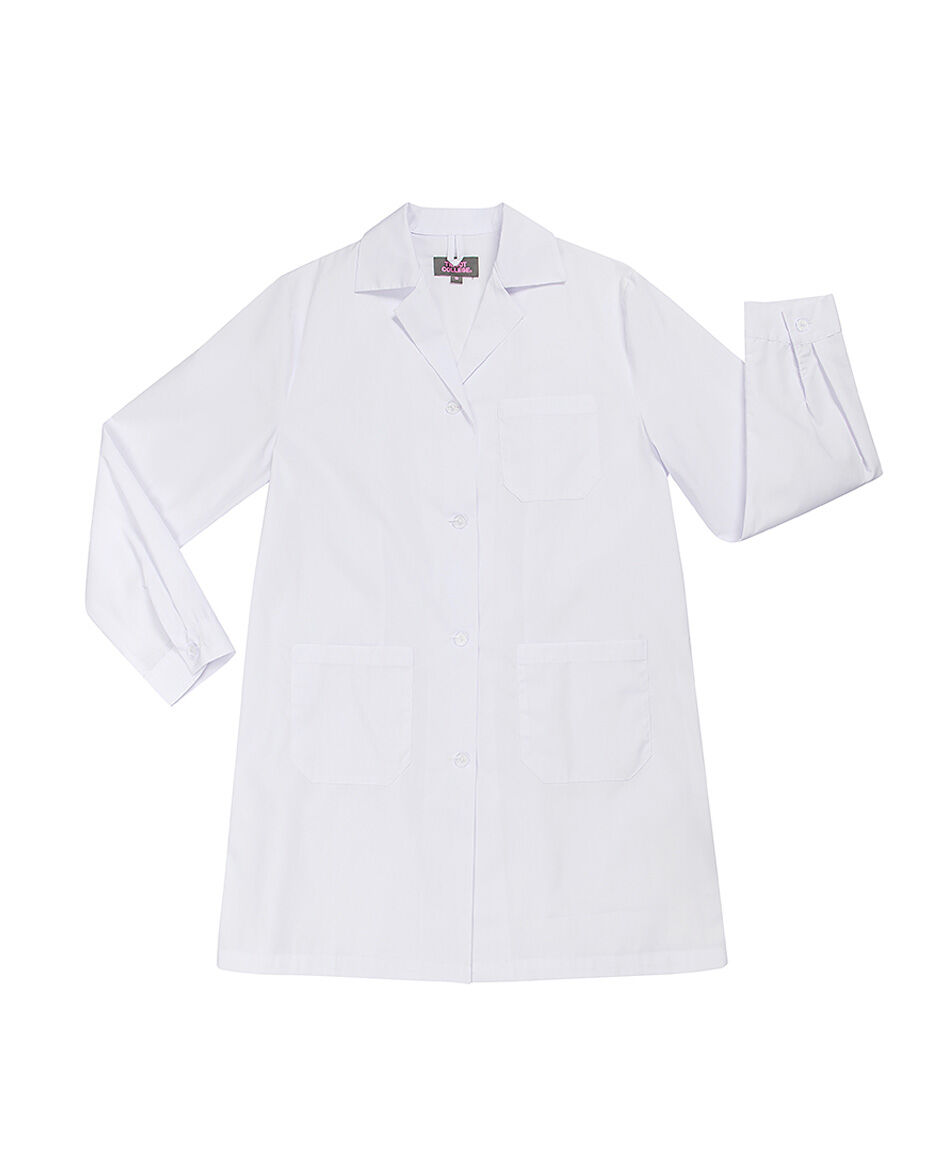 Delantal escolar blanco botones