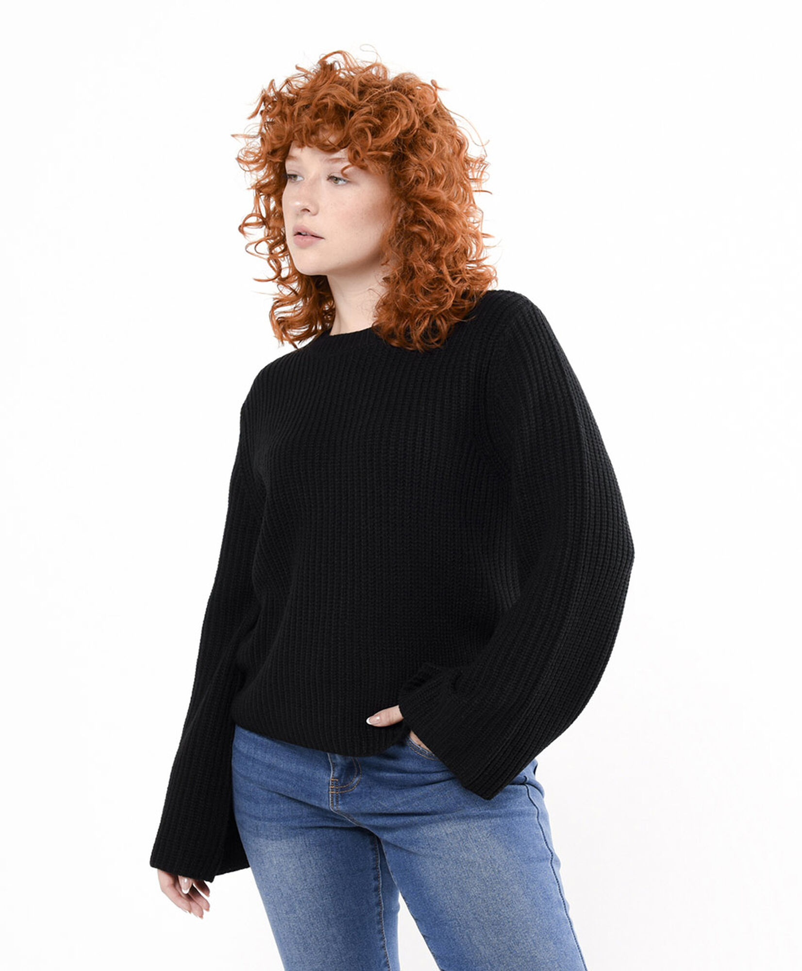 Sweater mujer punto inglés negro Sweater mujer punto inglés negro
