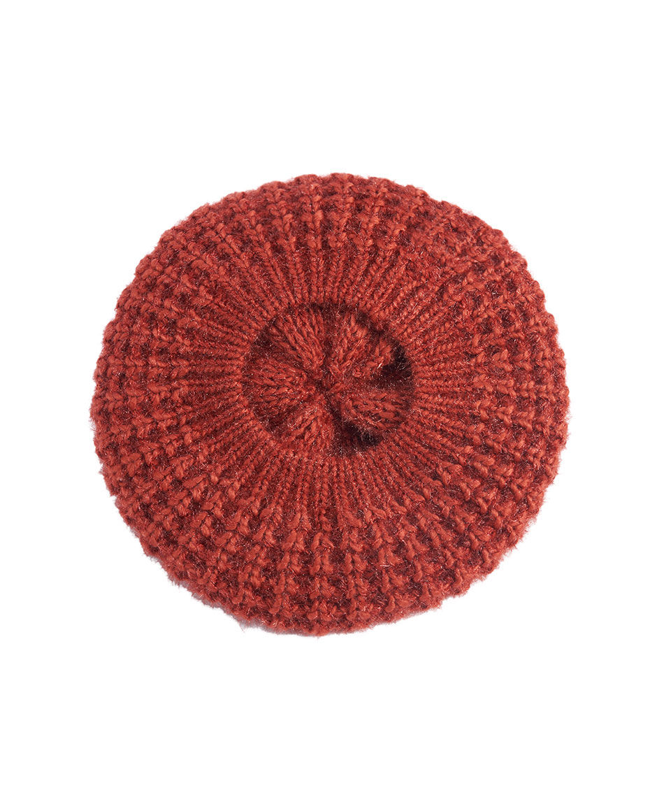 Boina mujer pompom orange