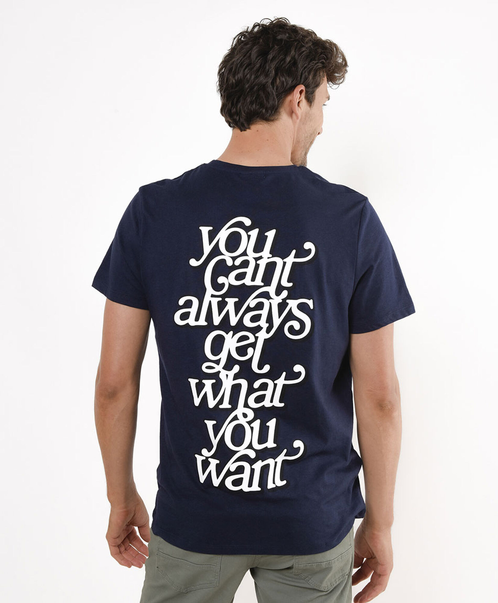 Polera hombre doble estampado frase Polera hombre doble estampado frase