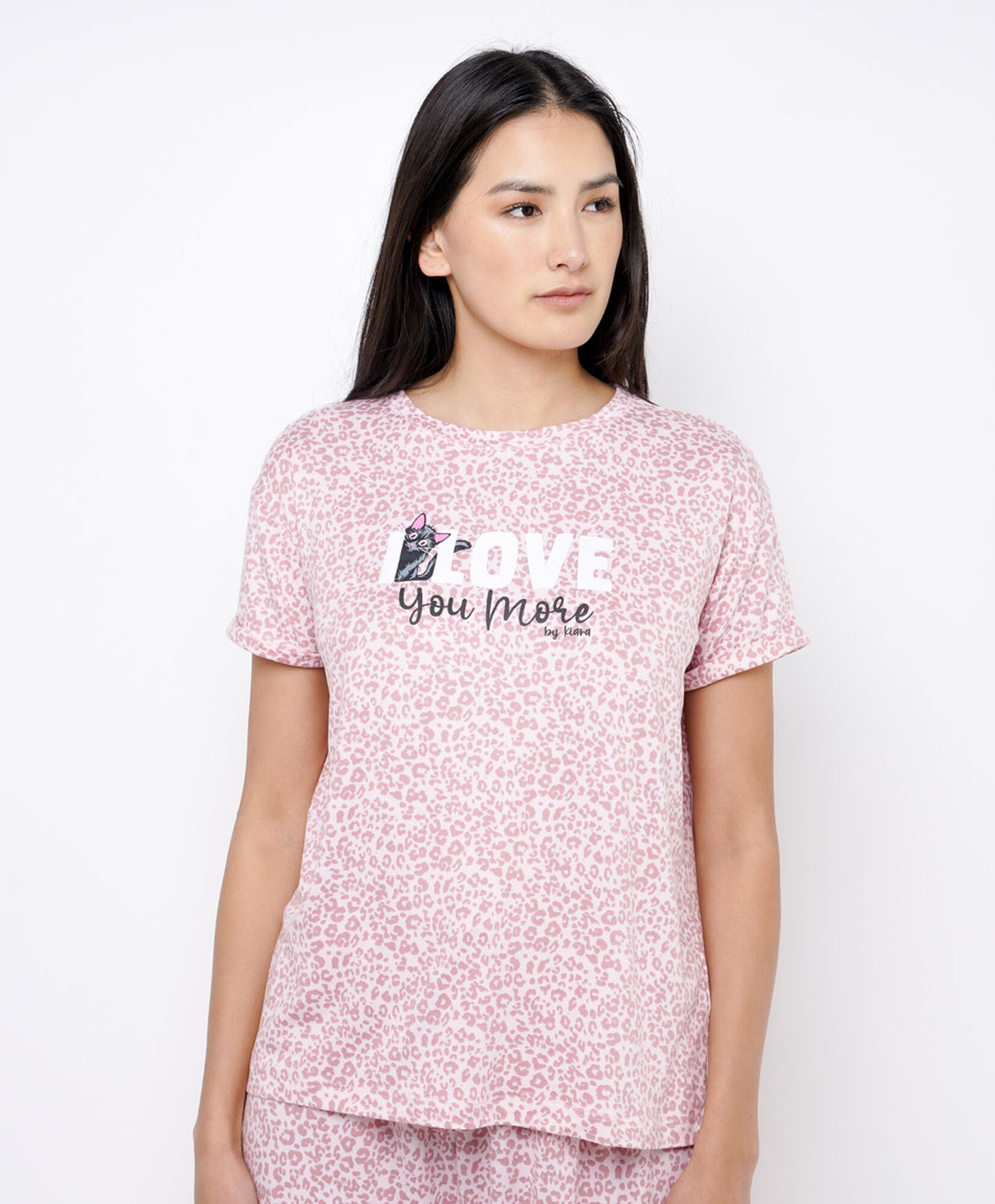 Pijama mujer capri animal print Pijama mujer capri animal print