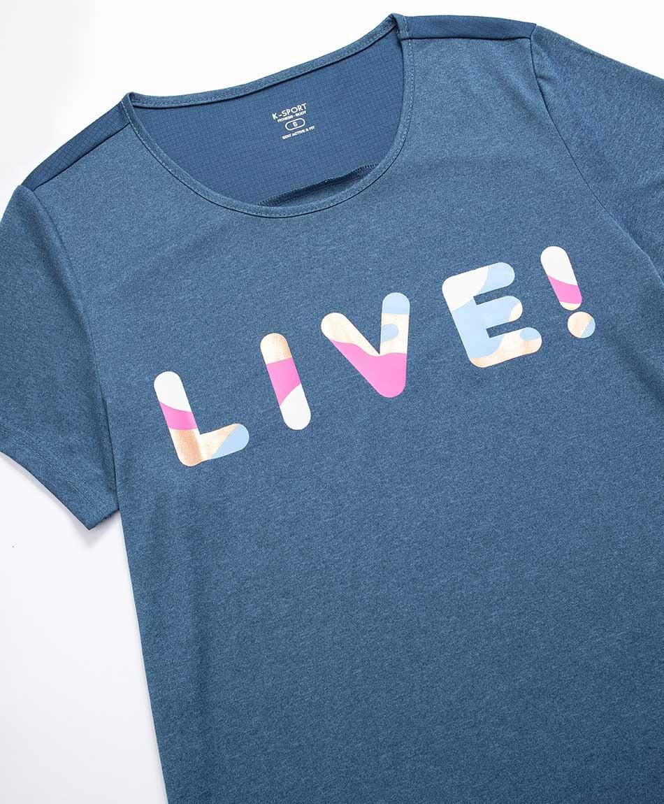 Polera deportiva mujer live blue