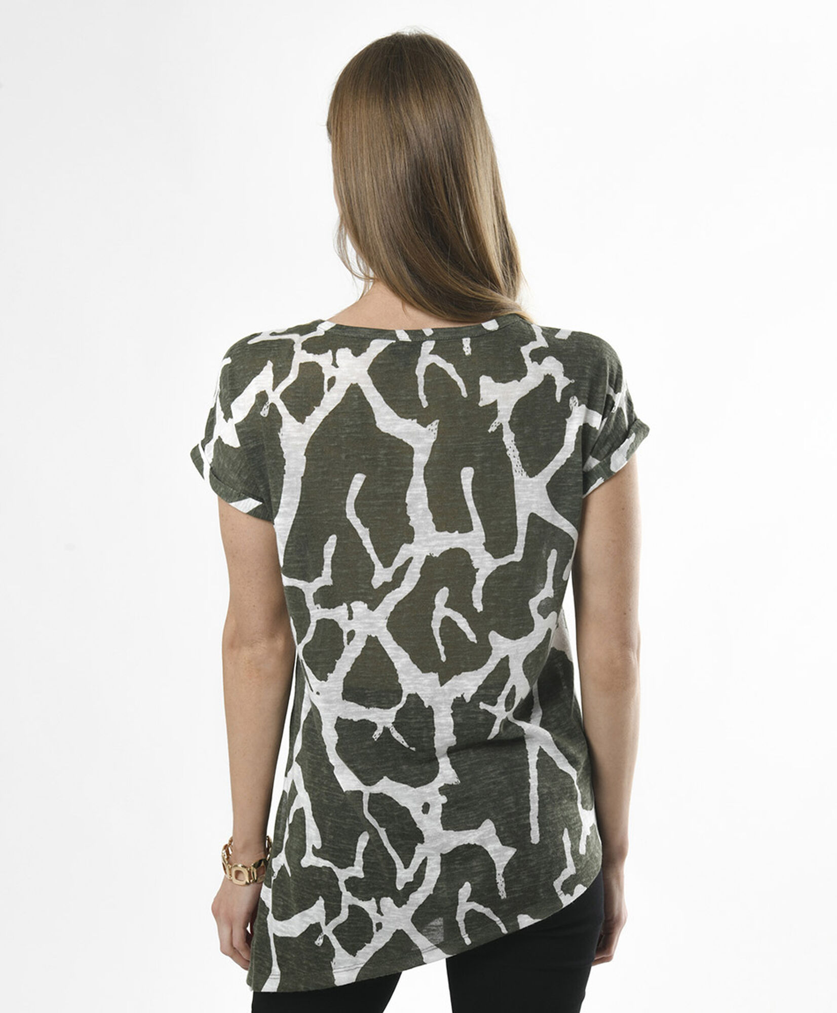 Polera mujer diagonal print Polera mujer diagonal print