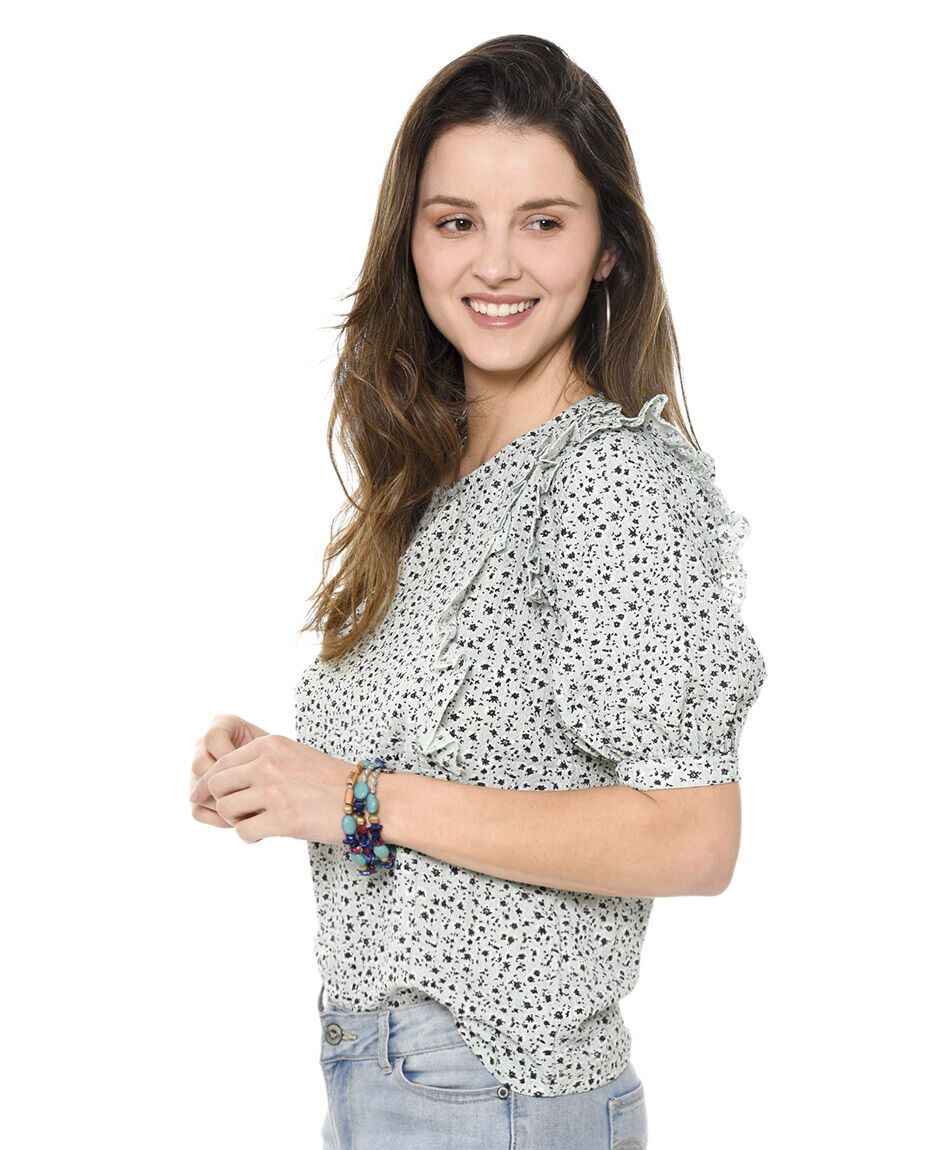 Polera vuelitos estampada
