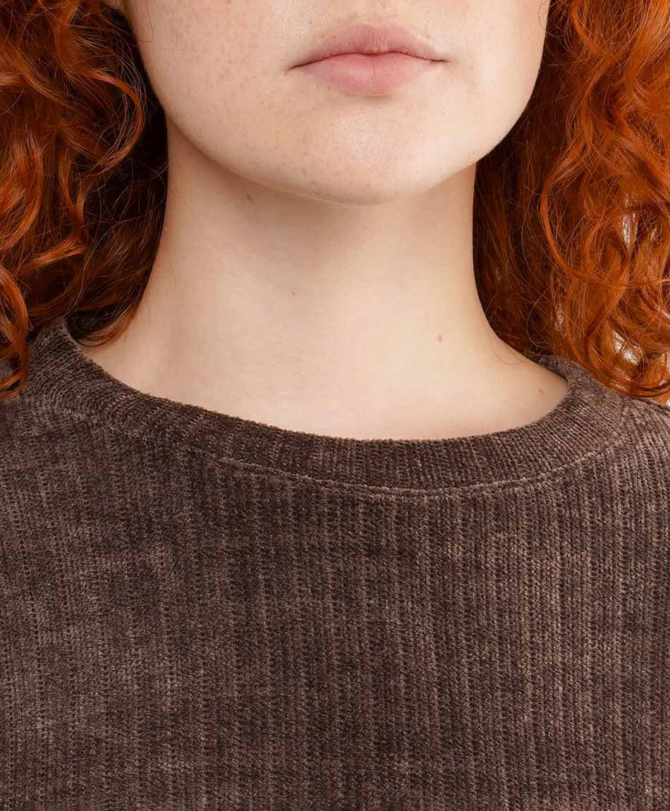 Sweater mujer chenille brown