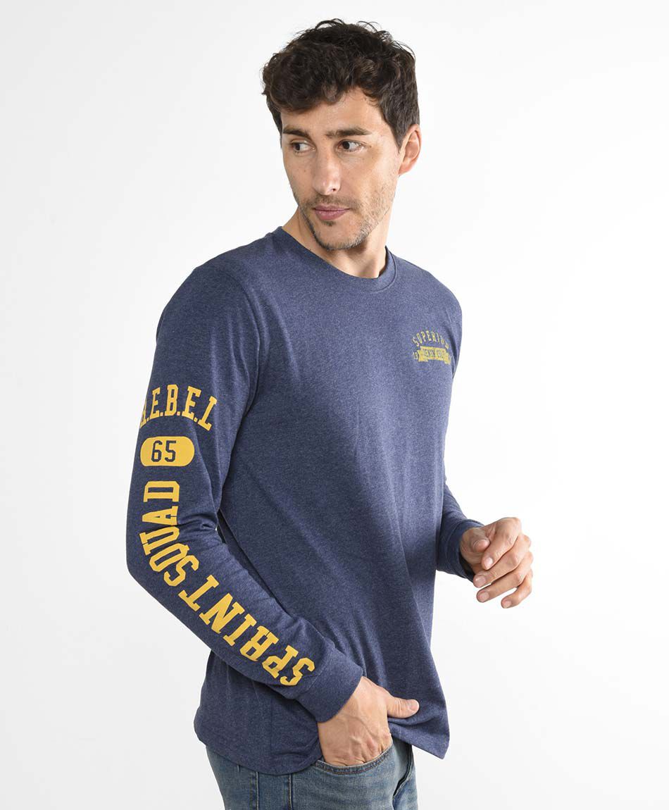 Polera manga larga cuello redondo