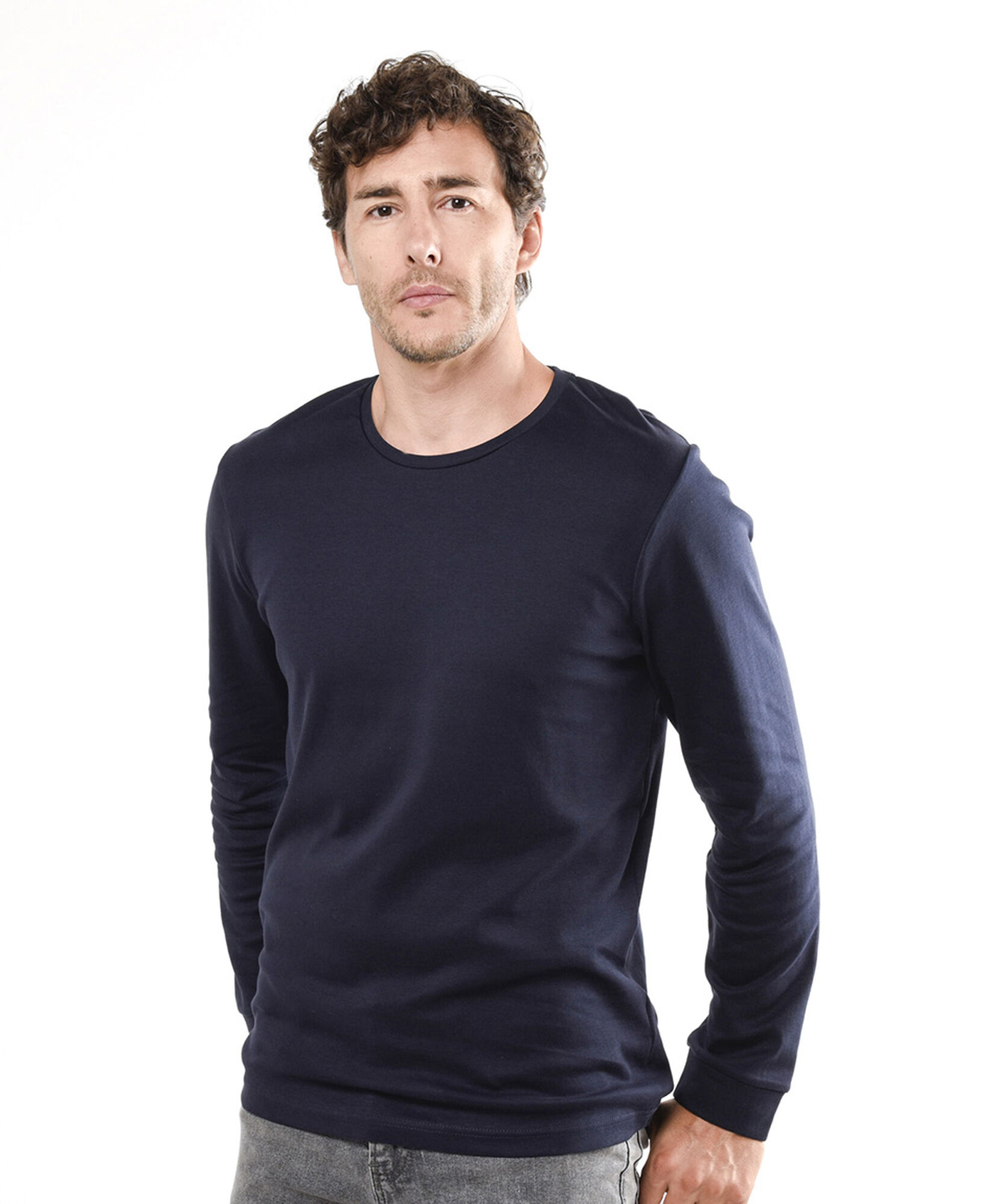 Polera hombre manga larga lisa Polera hombre manga larga lisa