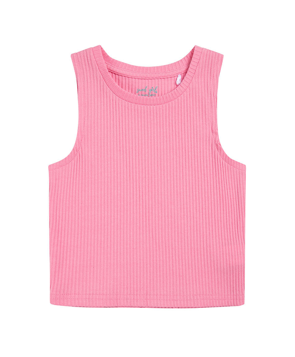 Polera ni&ntilde;a rosada sin mangas