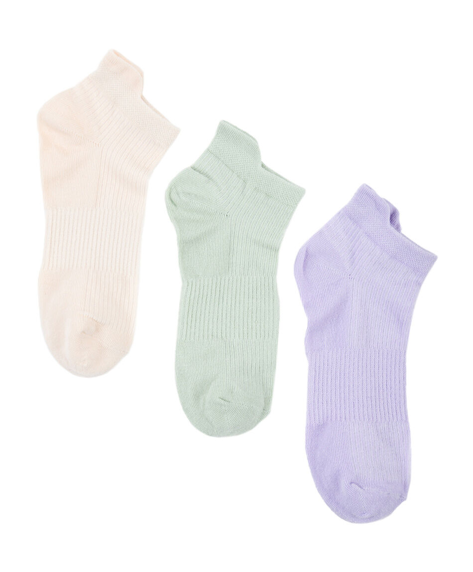Pack 3 calcetines mujer acanalados