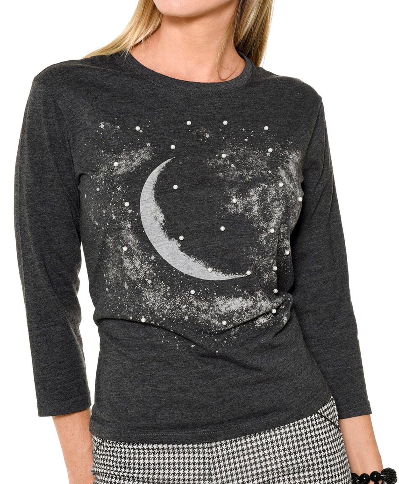 Polera luna con perlas Polera luna con perlas
