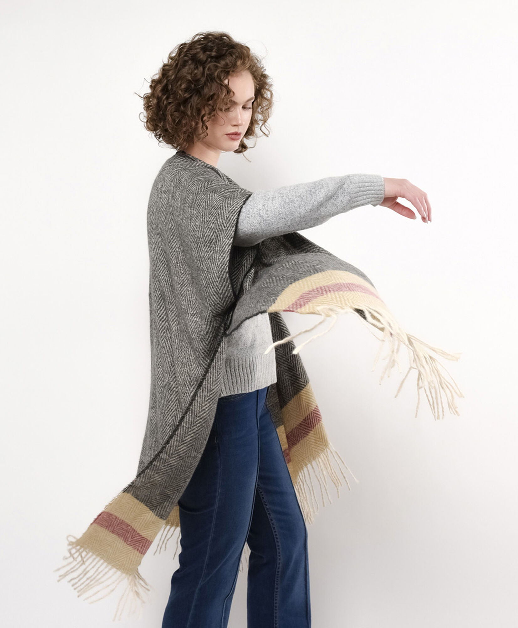 Poncho mujer líneas Poncho mujer líneas