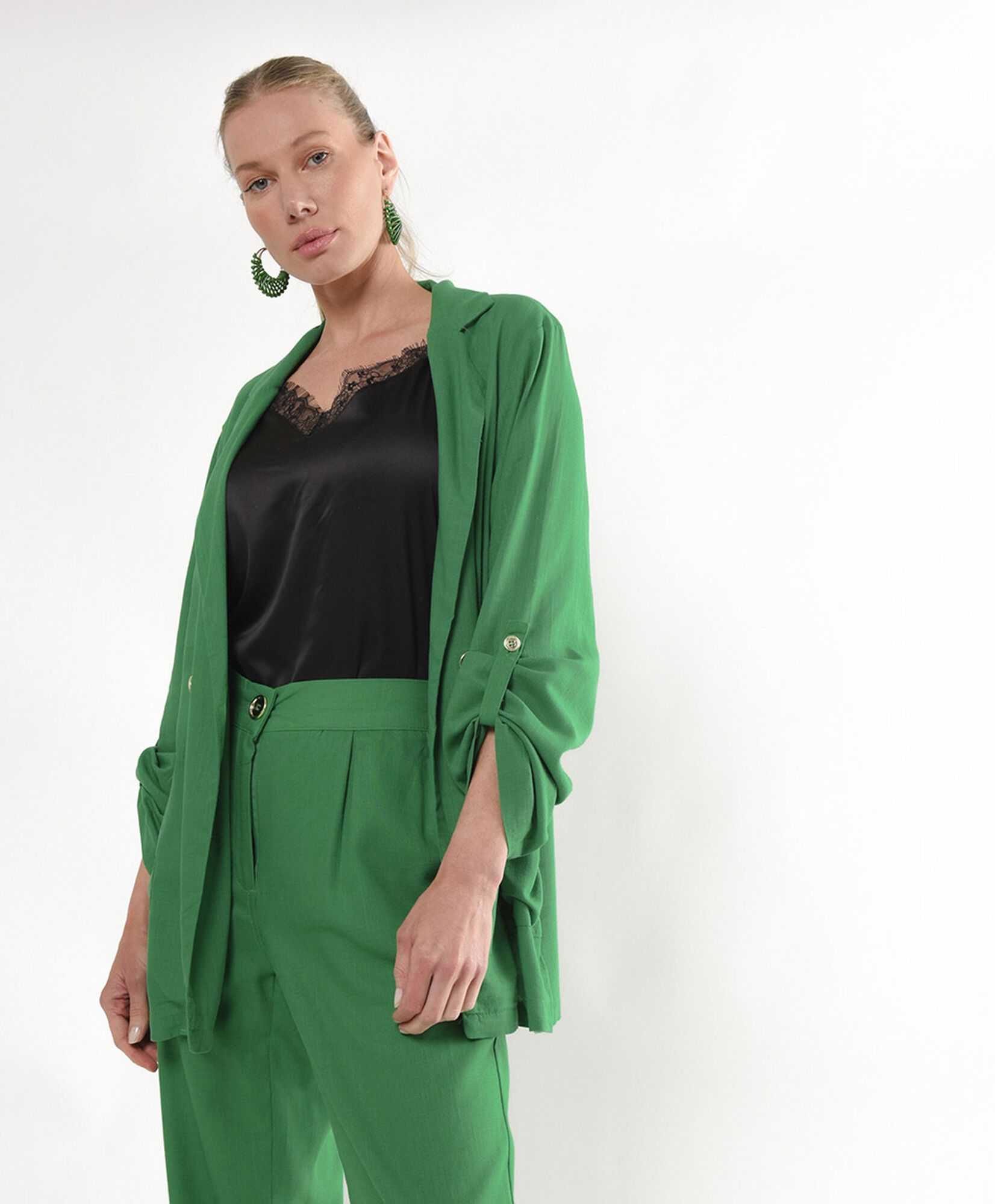 Blazer mujer lino botones Blazer mujer lino botones