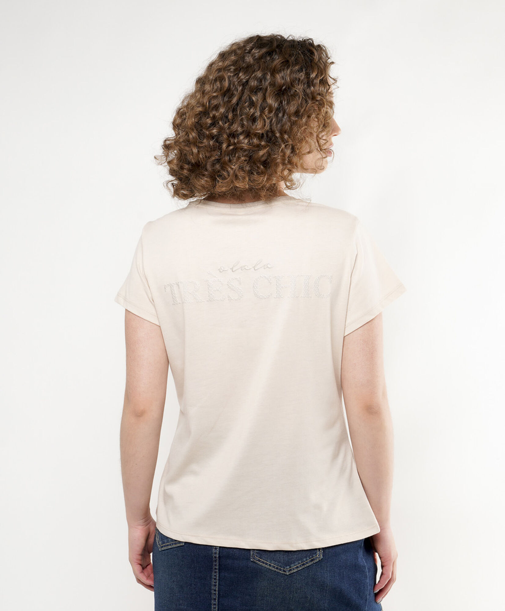Polera mujer doble estampado Polera mujer doble estampado