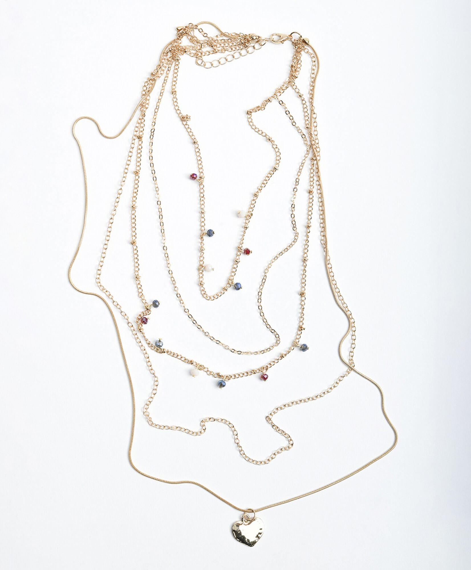 Collar mujer multi cadena piedras 1 pieza Collar mujer multi cadena piedras 1 pieza