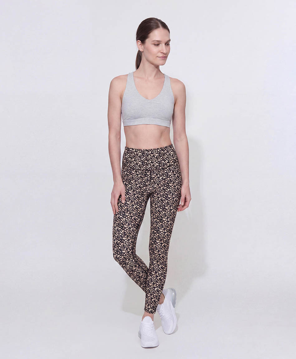 Calza deportiva mujer print caf&eacute;
