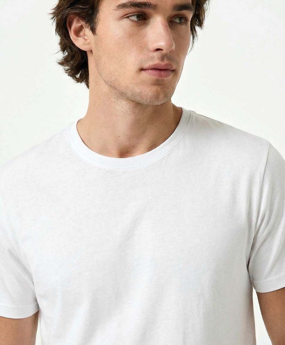 Polera hombre lisa manga corta