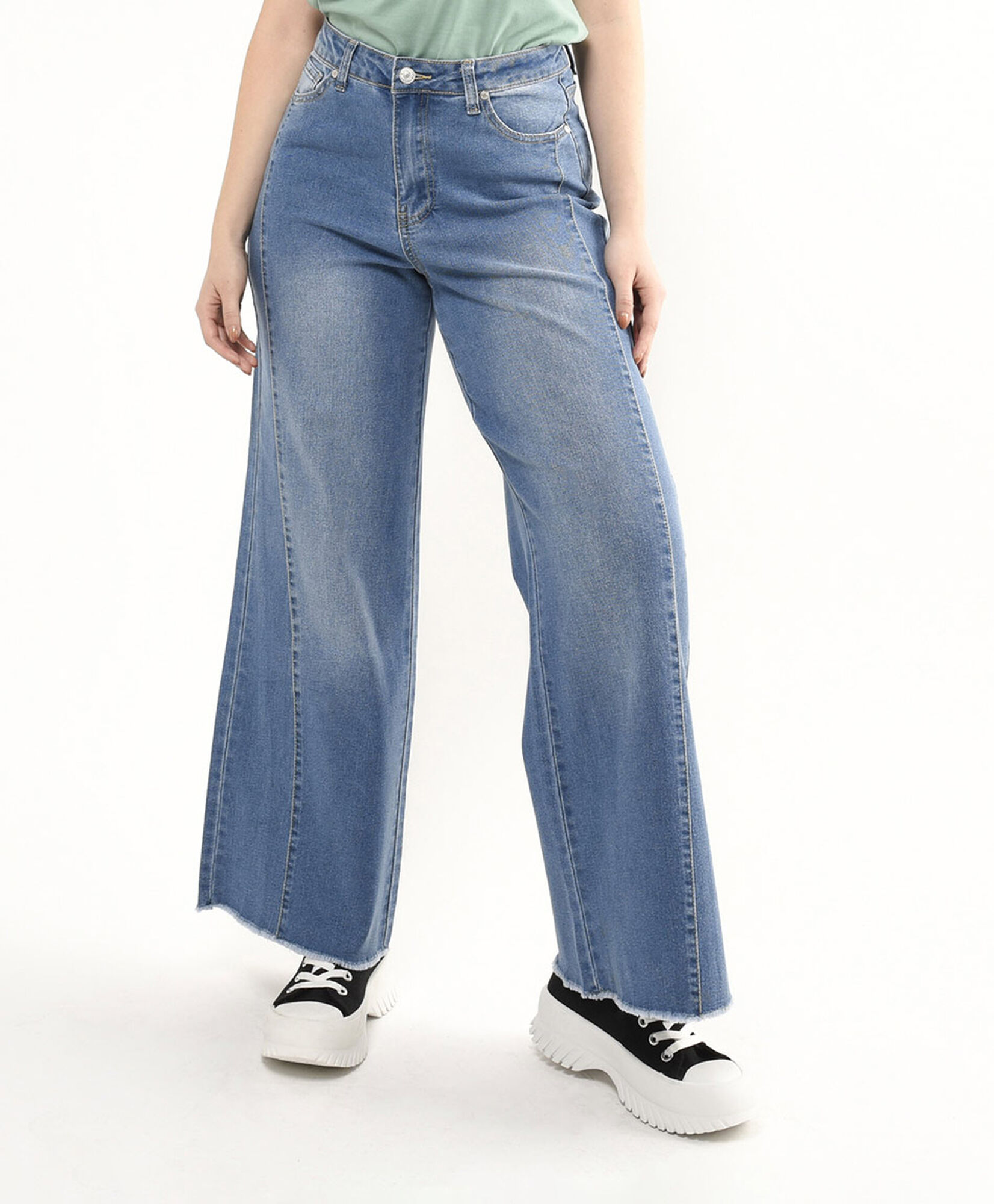 Jeans mujer doble costura wide Jeans mujer doble costura wide