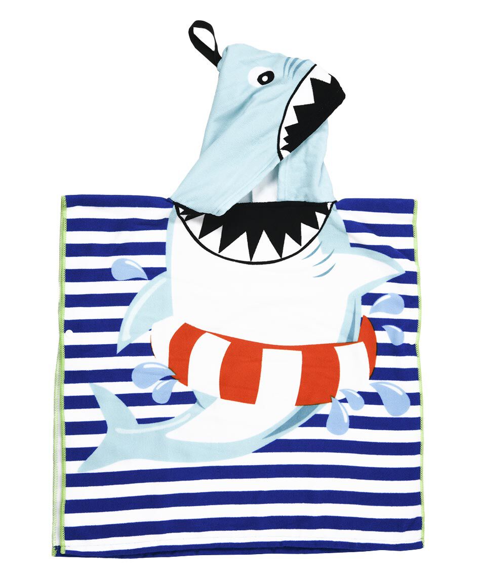 Poncho de ba&ntilde;o tibur&oacute;n