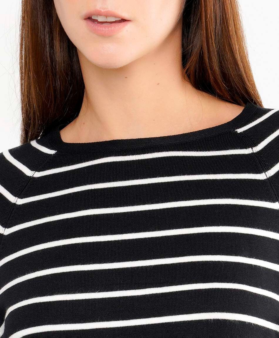 Sweater mujer l&iacute;neas black and white