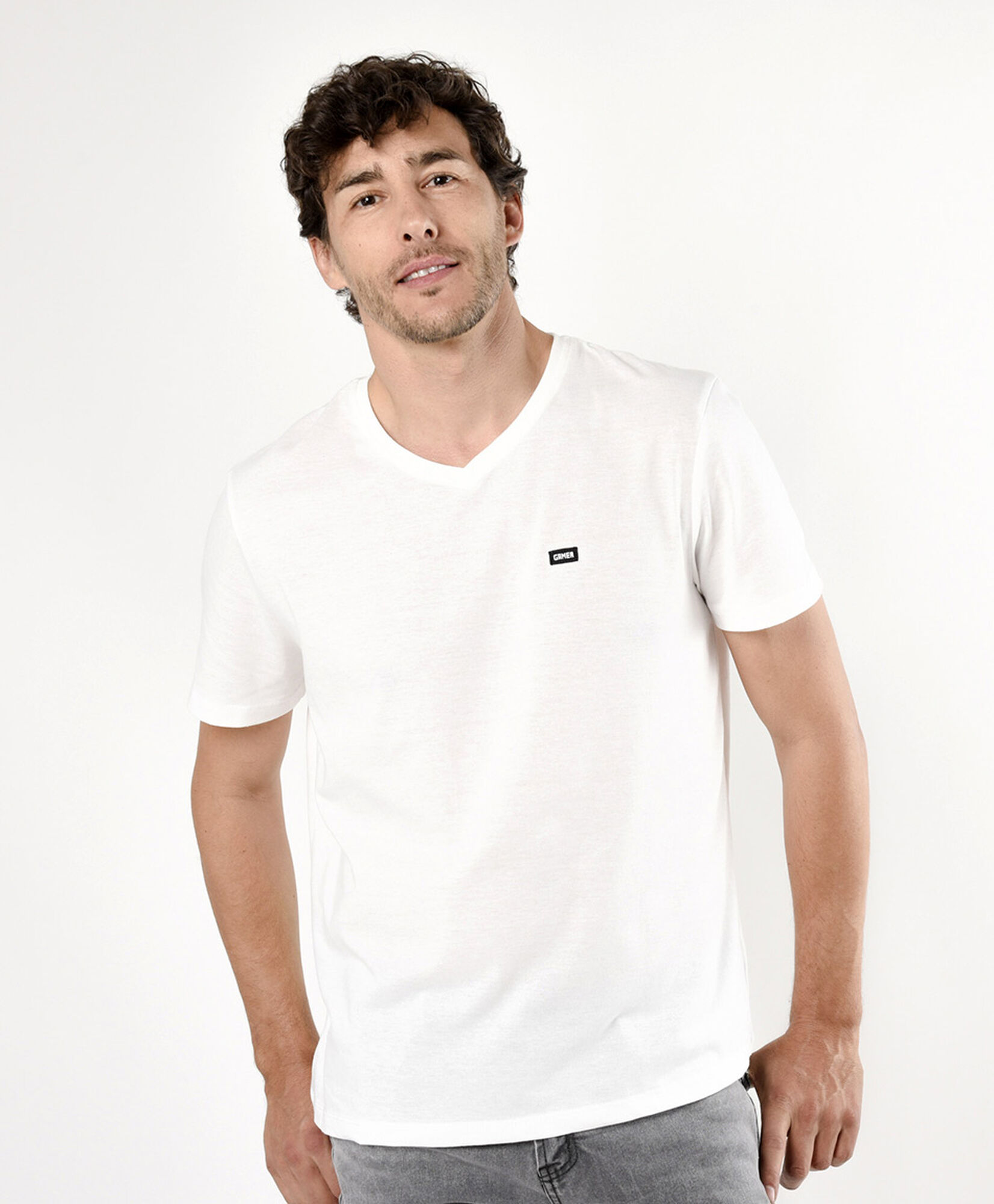 Polera hombre lisa parche gamer Polera hombre lisa parche gamer